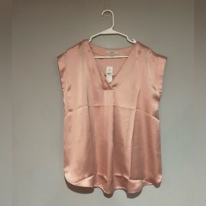 LOFT Women's Blush Satin Blouse